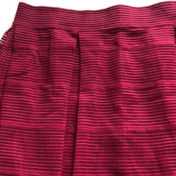 Torrid Fuchsia Berry Mesh Textured Pleated Flared Circle Skater Skirt Plus 4X - Picture 8 of 10